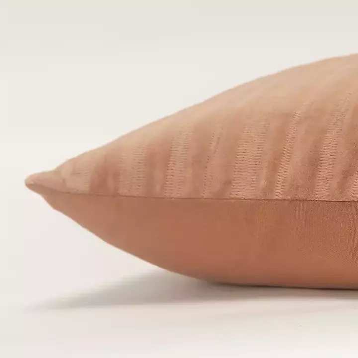 Brown Asymmetrical Stripe Lumbar Pillow