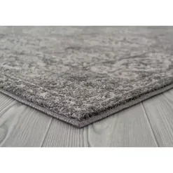Brown Bordered Pattern Area Rug, 4x6