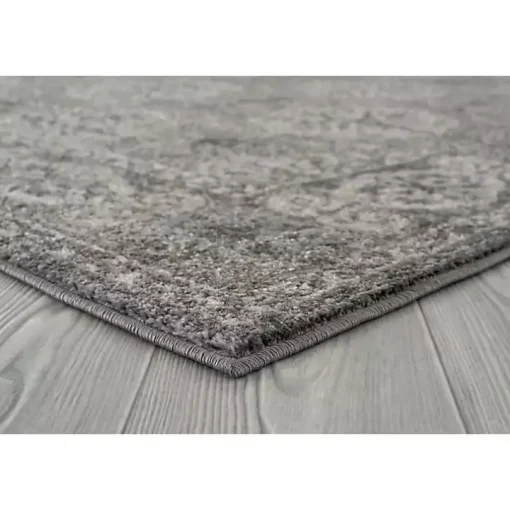 Brown Bordered Pattern Area Rug, 4x6