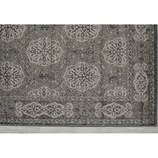 Brown Bordered Pattern Area Rug, 4x6