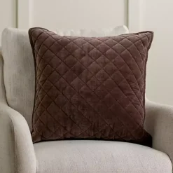 Brown Diamond Velvet Pillow