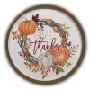 Brown Give Thanks Pumpkin Wreath Wall Plaque