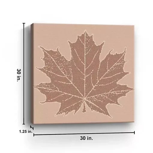 Brown Maple Leaf Giclee Canvas Art Print