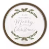 Brown Merry Little Christmas Round Wall Plaque