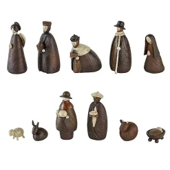 Brown Stone Christmas Nativity 11-pc. Set