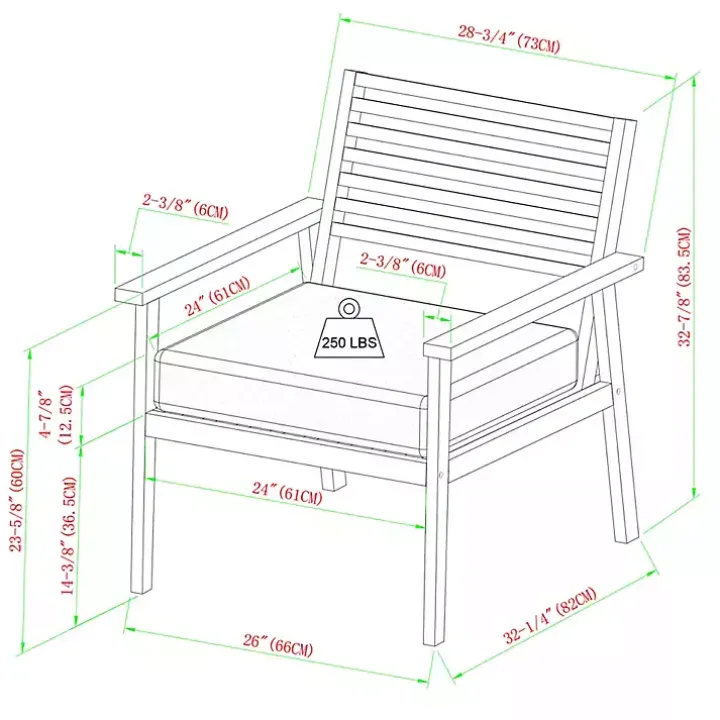 Brown Zane Outdoor Club Chair