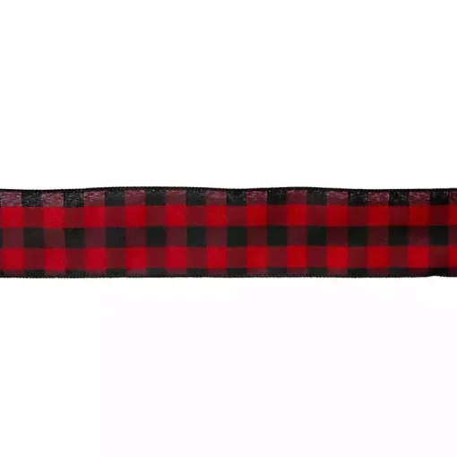 Buffalo Plaid and Burlap Bow Christmas Tree Topper