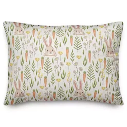 Bunnies and Carrots Lumbar Pillow