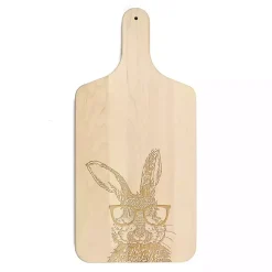 Bunny Glasses Maple Cutting Board