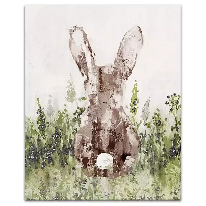 Bunny in Grass Canvas Art Print