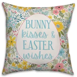 Bunny Kisses and Easter Wishes Pillow