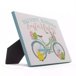 Bunny Kisses Easter Wishes Table Canvas Art Print