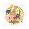 Bunny Meadow Scene Canvas Art Print