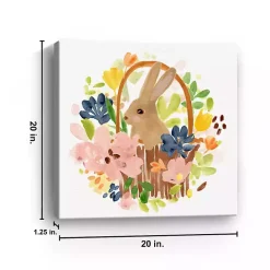 Bunny Meadow Scene Canvas Art Print