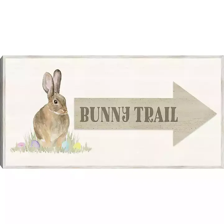 Bunny Trail Arrow Easter Canvas Wall Art