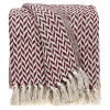 Burgundy Zig Zag Pattern Throw