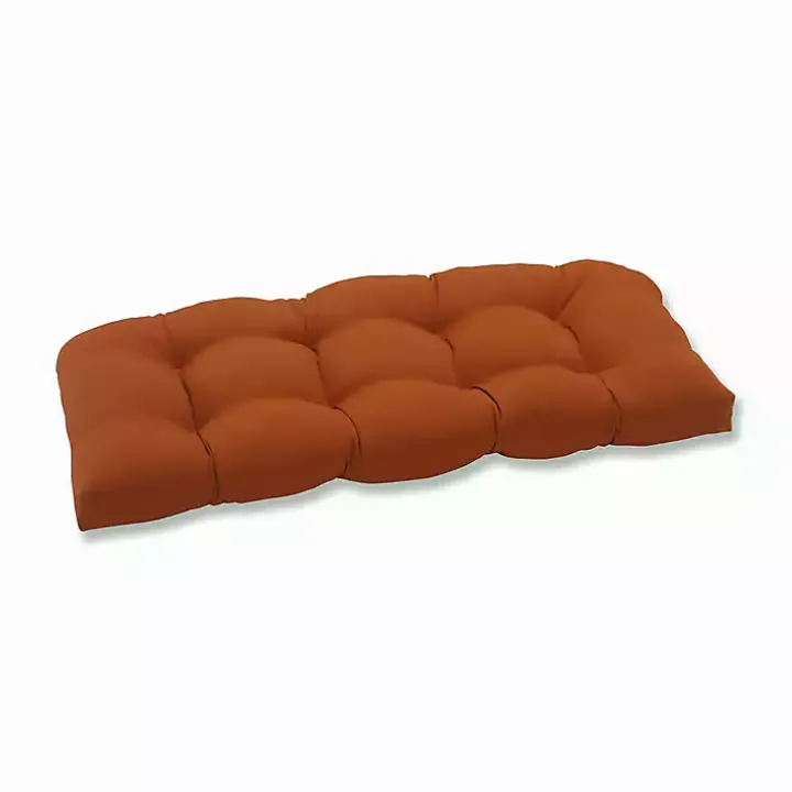 Burnt Orange Outdoor Settee Cushion