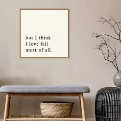 But I Think I Love Fall Framed Wall Art