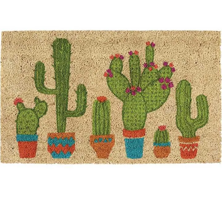 Cactus Family Coir Doormat