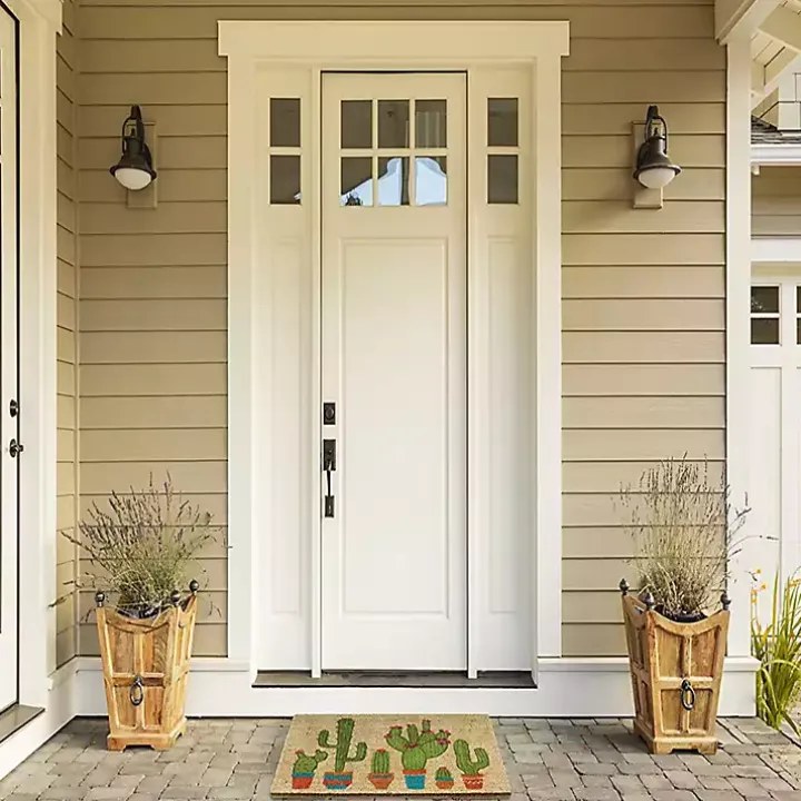 Cactus Family Coir Doormat