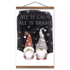 Calm and Bright Christmas Gnomes Hanging Art Print