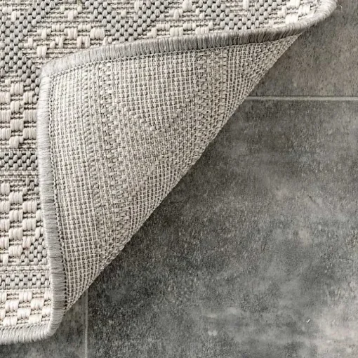 Cammie Gray Moroccan Geometric Outdoor Rug, 5x8