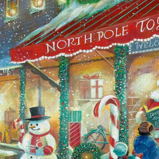 Candy Cane Lane Canvas Art Print