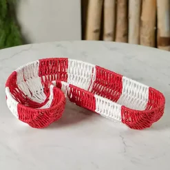 Candy Cane Woven Tray