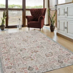 Caramel Botanical Indoor/Outdoor Area Rug, 5x7