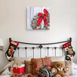 Cardinal Wreath Canvas Art Print