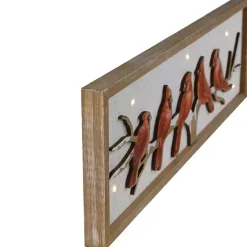 Cardinals on Branch Christmas Wall Plaque