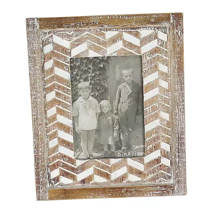 Carved Etched Pattern Picture Frame, 5x7