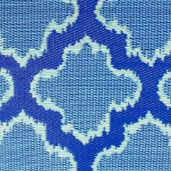 Cerulean Quatrefoil Outdoor Area Rug, 4x6