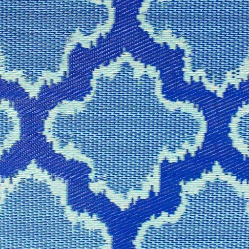 Cerulean Quatrefoil Outdoor Area Rug, 4x6