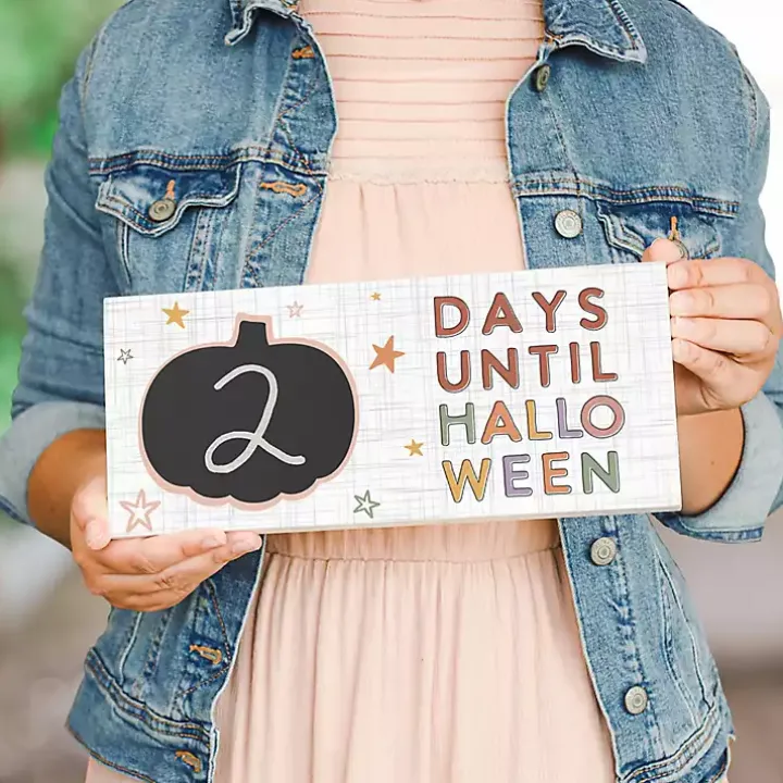 Chalk Halloween Tabletop Countdown