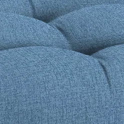 Chambray Blue French Outdoor Wicker Settee Cushion