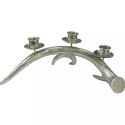 Champagne Deer Antler Taper Candle Holder