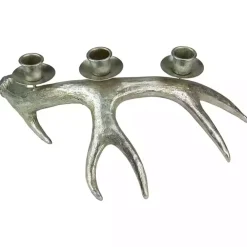 Champagne Deer Antler Taper Candle Holder