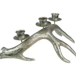 Champagne Deer Antler Taper Candle Holder