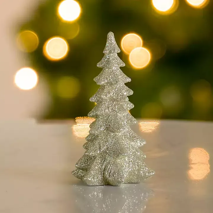 Champagne Glitter Christmas Tree, 6 in.