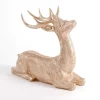 Champagne Gold Sitting Deer Figurine