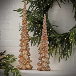 Champagne Winter Forest Trees, Set of 2