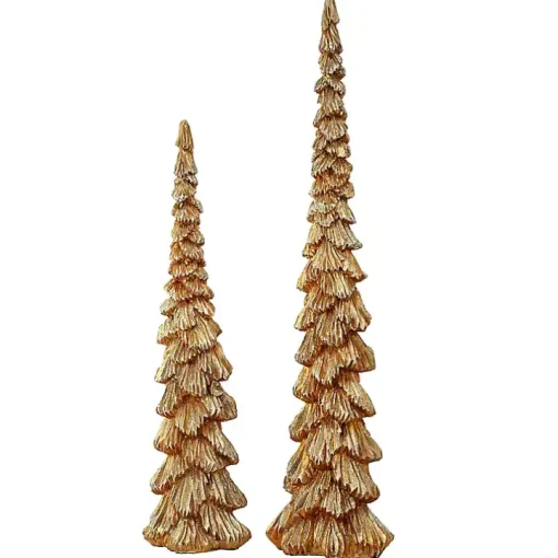 Champagne Winter Forest Trees, Set of 2