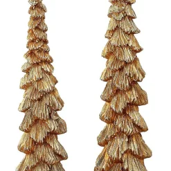 Champagne Winter Forest Trees, Set of 2