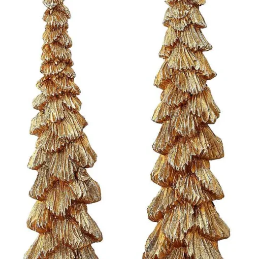 Champagne Winter Forest Trees, Set of 2