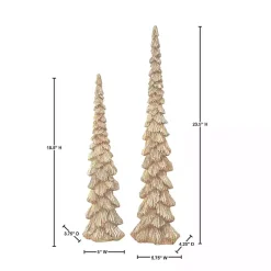 Champagne Winter Forest Trees, Set of 2