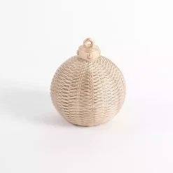 Champagne Woven Ornament, 6 in.