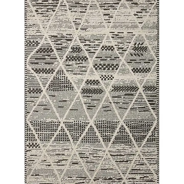 Charcoal Gradient Diamond Area Rug, 5x7
