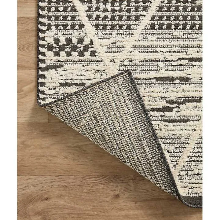 Charcoal Gradient Diamond Area Rug, 5x7