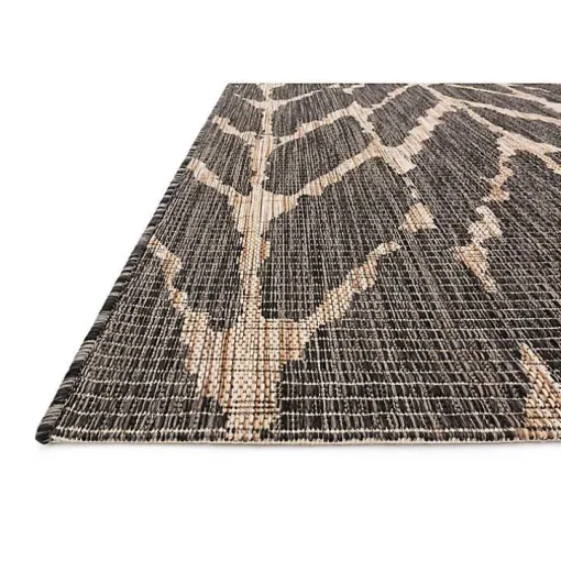 Charcoal Mocha Chevron Outdoor Area Rug, 7x10